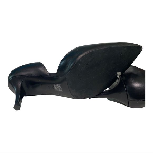 Pelle Moda black leather slip on pump heels 7.5 - Picture 6 of 6